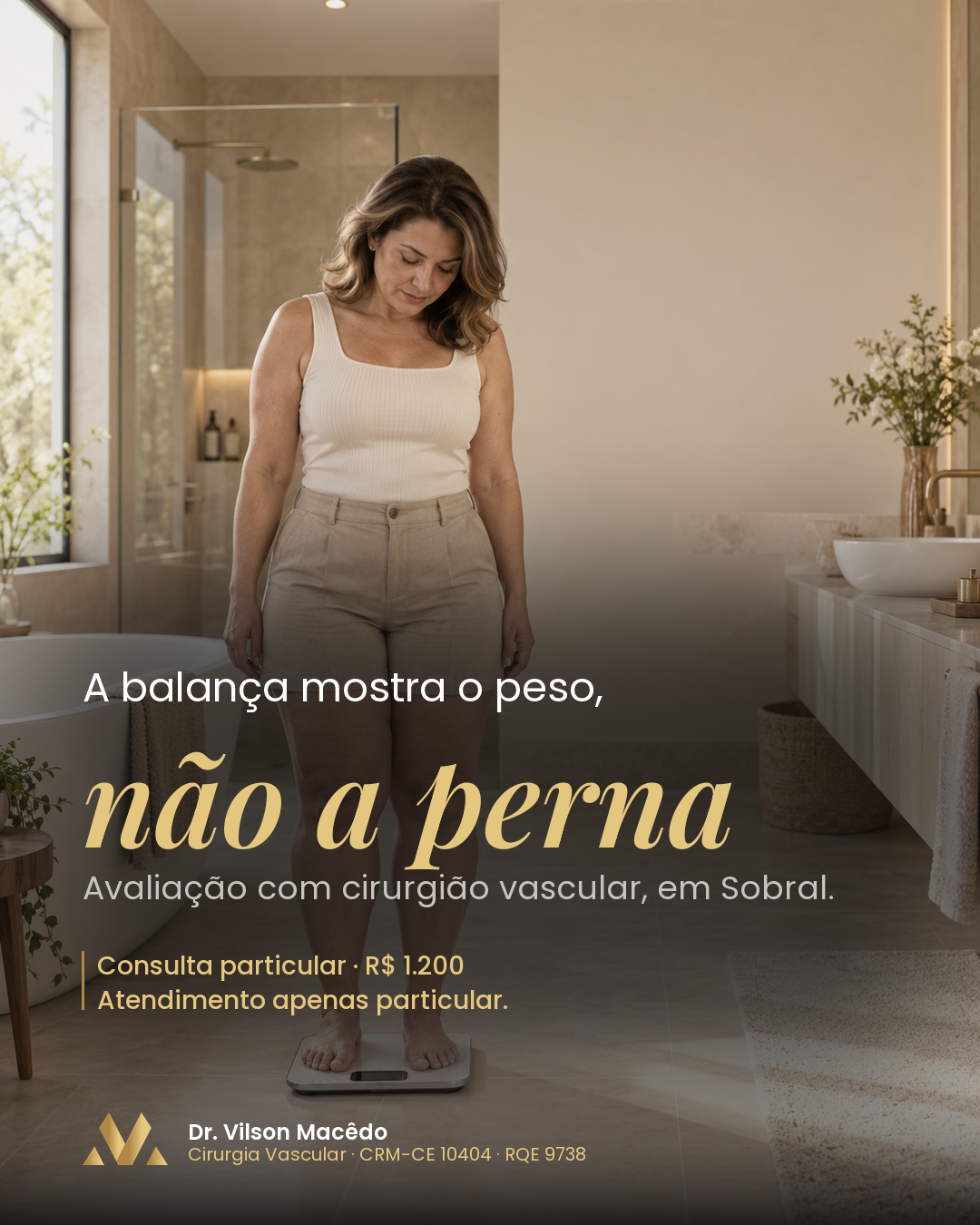 A balança desceu, a calça não
